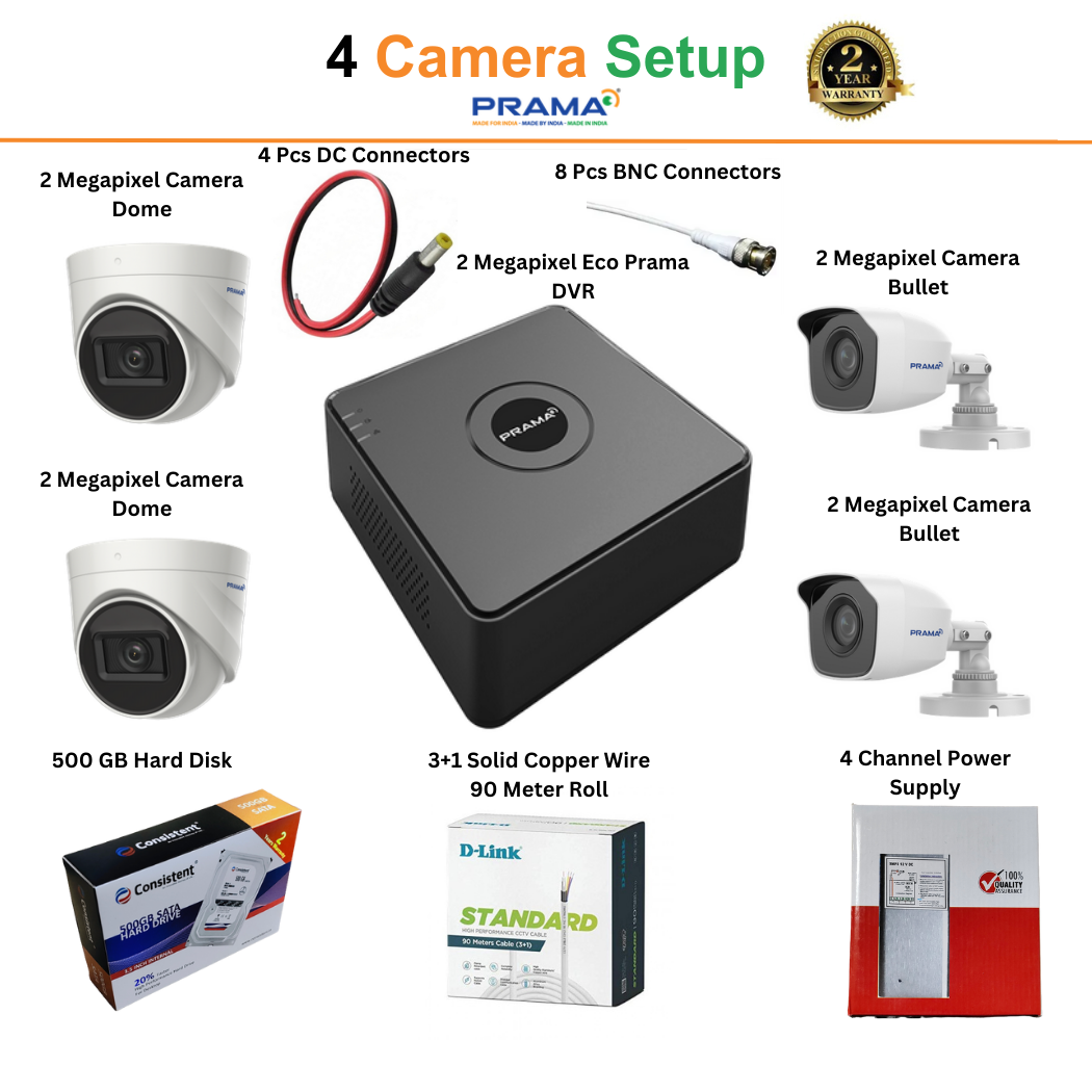 Hikvision Prama HD Camera & DVR Set